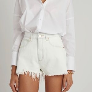Abrand high relaxed fit white shorts